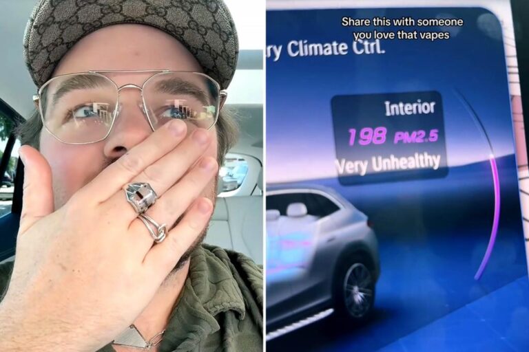 Mercedes owner goes viral by using vape to test vehicle's high-tech air filter

